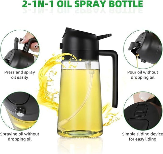 2-in-1 Sprayer & Pour Dispenser | Oil Up Your Kitchen Game – 500ml