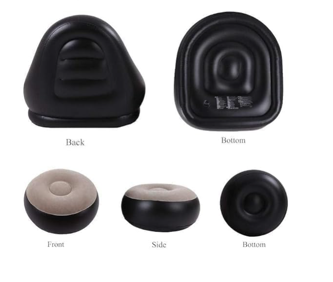 Inflatable Sofa Chair with Footrest & Air Pump – 2-in-1 Portable Comfort Lounge