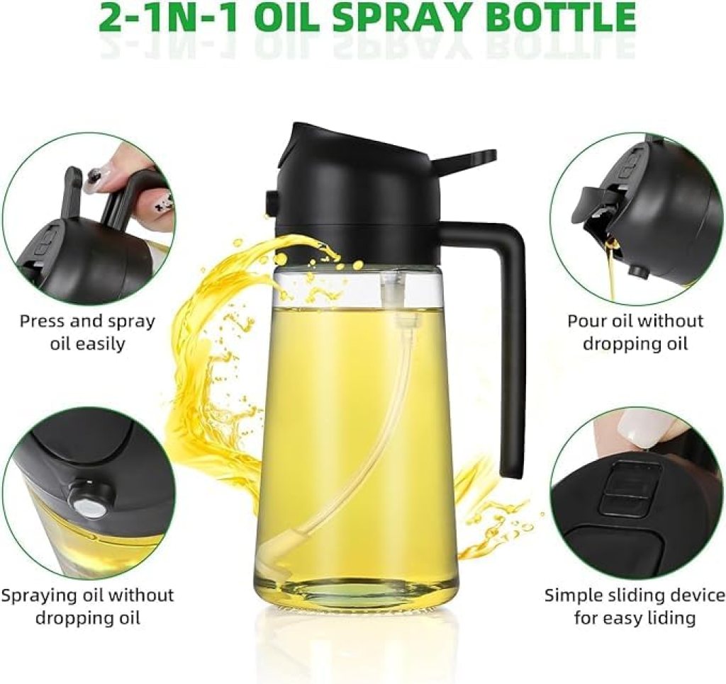 2-in-1 Sprayer & Pour Dispenser | Oil Up Your Kitchen Game – 500ml
