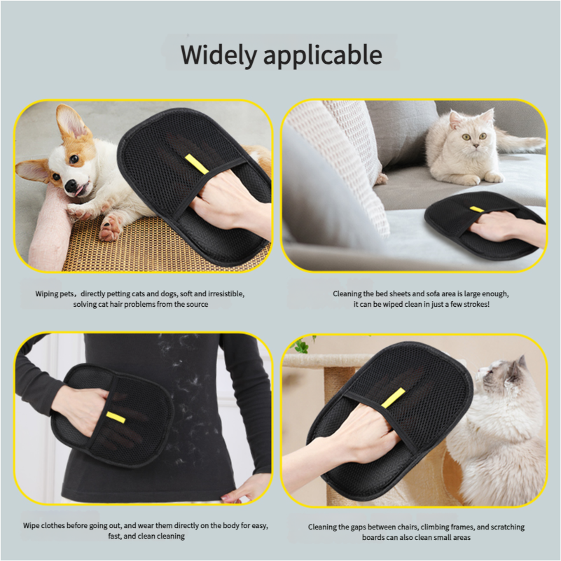 Advanced Mesh Grooming Glove for Shedding and Hair Removal
