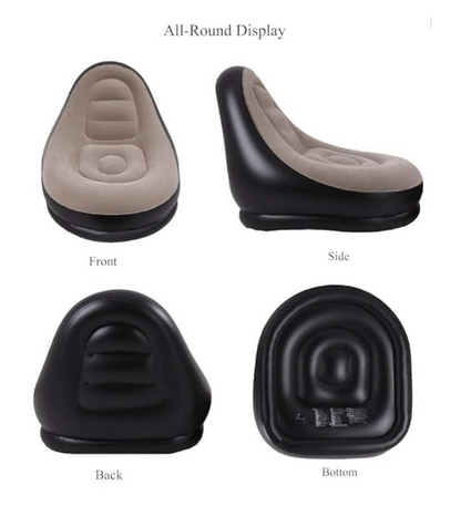 Inflatable Sofa Chair with Footrest & Air Pump – 2-in-1 Portable Comfort Lounge